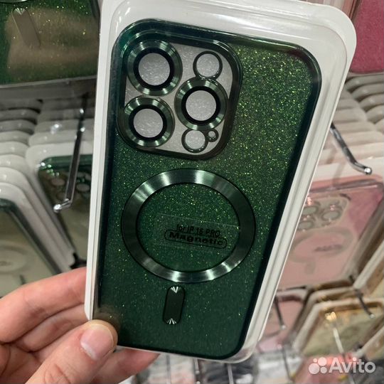 Чехол на iPhone MagSafe Glitter цветные