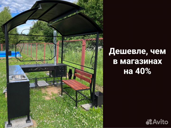 Мангал с крышей от производителя