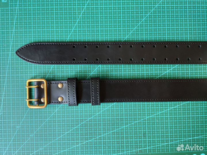 Широкий ремень из натуральной кожи 50мм