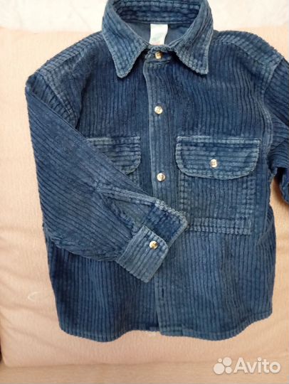 Детская вельветовая рубашка