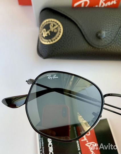 Очки ray ban hexagonal черные