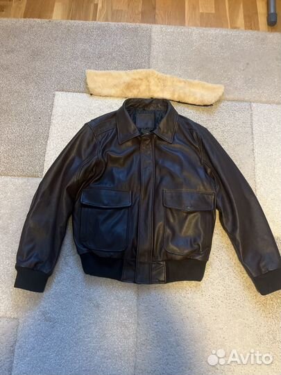 Кожаная куртка мужская размер 48/50