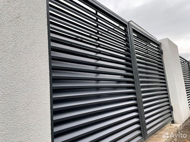 Забор-жалюзи, штакетник, металлопалнкен