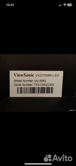 Монитор Viewsonic VX2270SMH-LED