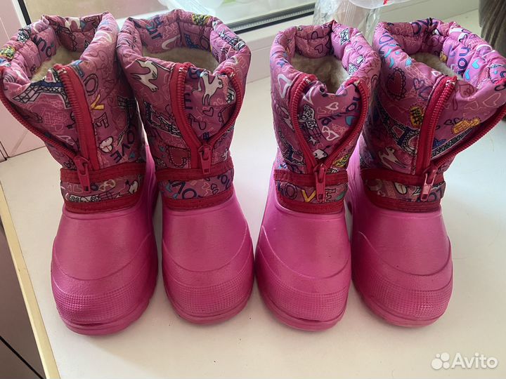Сапожки на девочку 24 размер (сноубутсы)