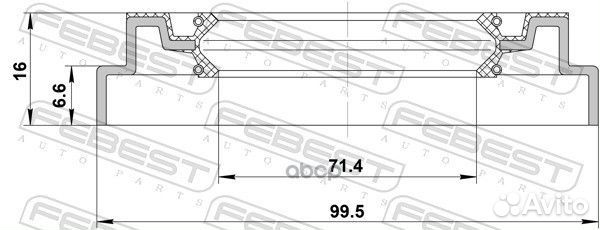 Сальник ступицы передний 71.4x99.5x6.6x1 Toyota