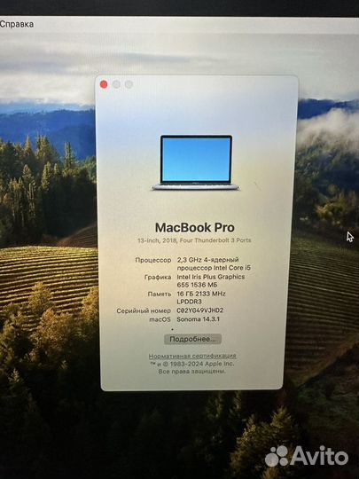 Apple MacBook Pro 13 2018 i5/16/256