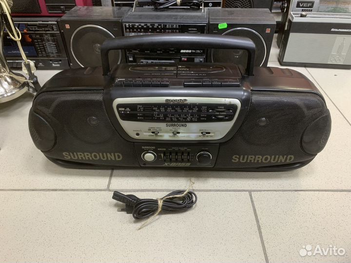 Магнитофон двух кассетный Sharp X-Bass