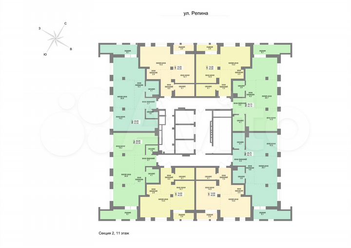 2-к. квартира, 64,2 м², 11/31 эт.