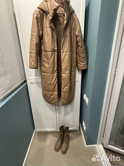 Пальто иск.кожа