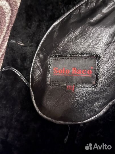 Кожаное женское пальто с мехом Solo Baco