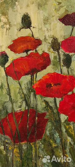 Картина маслом на холсте цветы