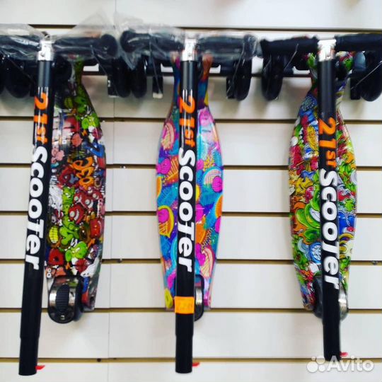 Самокат Maxi принт складной