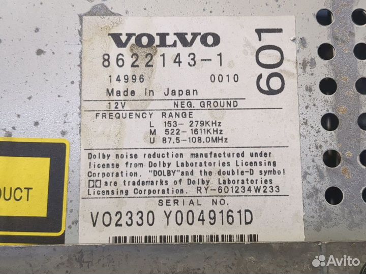 Магнитола Volvo S80, 2000