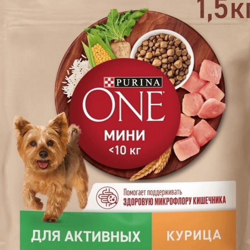 Сухой корм Purina One Мини 1,5 кг