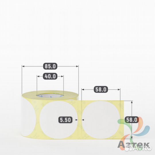 Этикетка 58х58 500шт IQ code Termo ECO