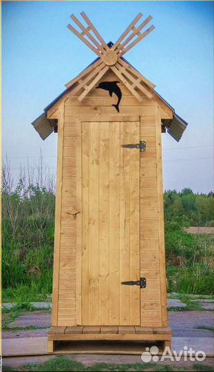 Уличный туалет деревянный Й640