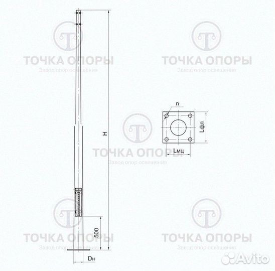 Опора освещения нфк-11,5 в наличии, доставка