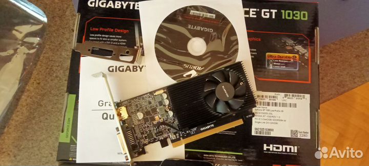 Видеокарта gigabyte gt1030