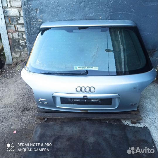 Audi A3 8L (до рест) Дверь багажника серебро