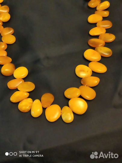 Бусы новые из натурального янтаря времён СССР