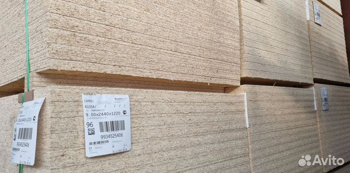 Плита OSB-3 kronospan 9 мм 2440x1220 мм 2.976 м²