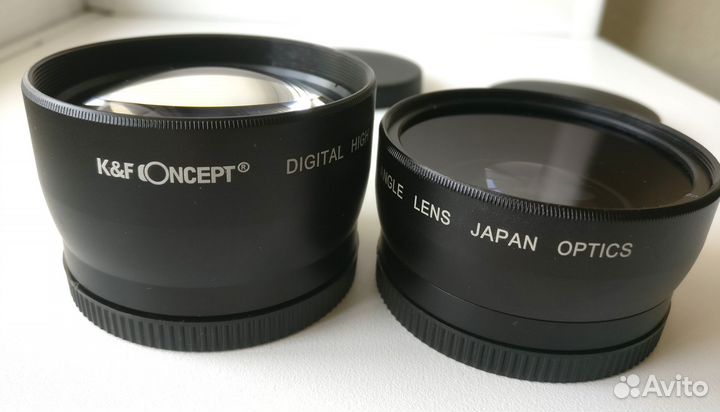 Объективы конвертеры KF Concept M58 2.2x 0.45x