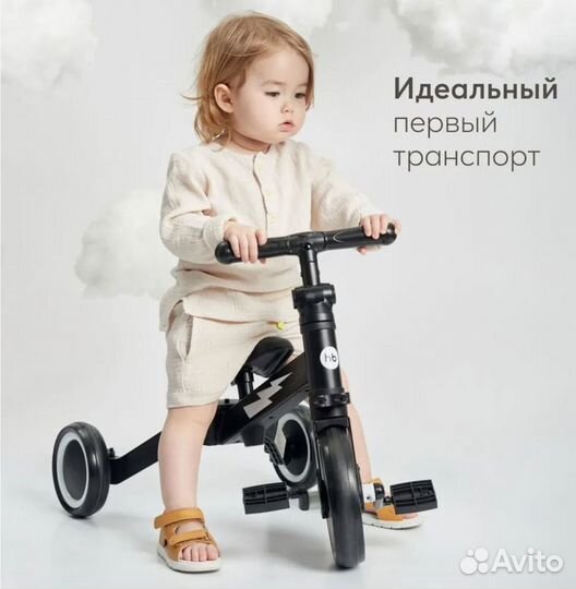 Беговел 3 в 1 happy baby зелёный