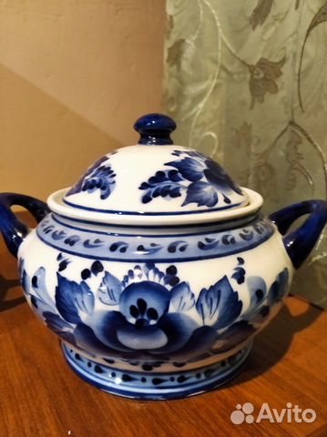 Сахарница гжель