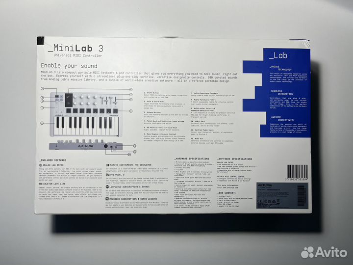 Midi-клавиaтуpa Arturia Minilab 3 новая + софт