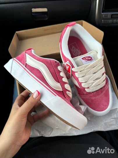 Vans Knu Skool Pink Кеды дутыши розовые