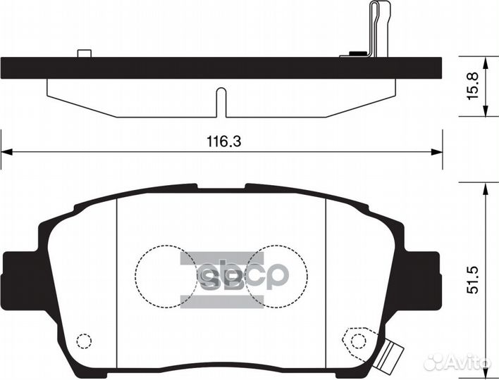 Колодки тормозные перед toyota corolla e12