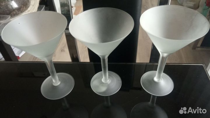 Фужеры-креманки матовое стекло