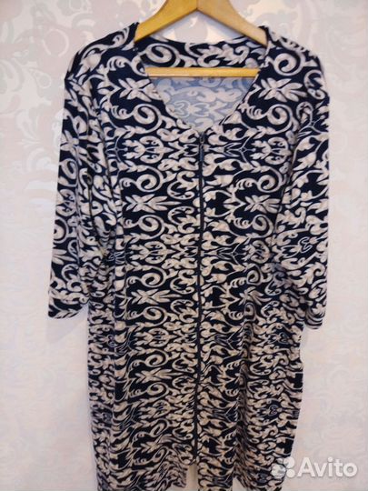 Велюровый халат 58 размер