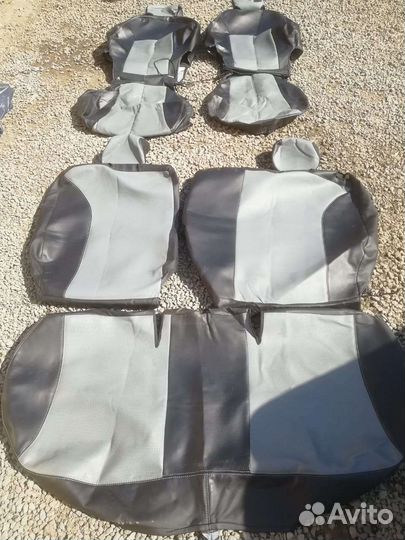 Чехлы из экокожи на Kia rio,hyundai solaris