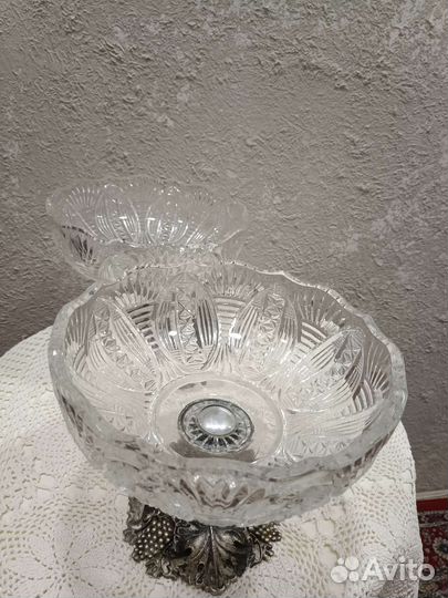 Ваза для фруктов на ножке СССР