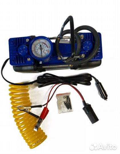 Насос автомобильный 2 поршневой с сумкой