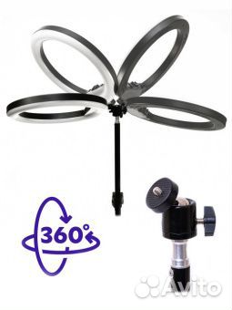 Селфи-лампа кольцевая RGB MJ33 со штативом (Новая)
