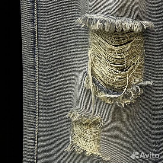 Джинсы cavempt рваные с молнией s m l xl