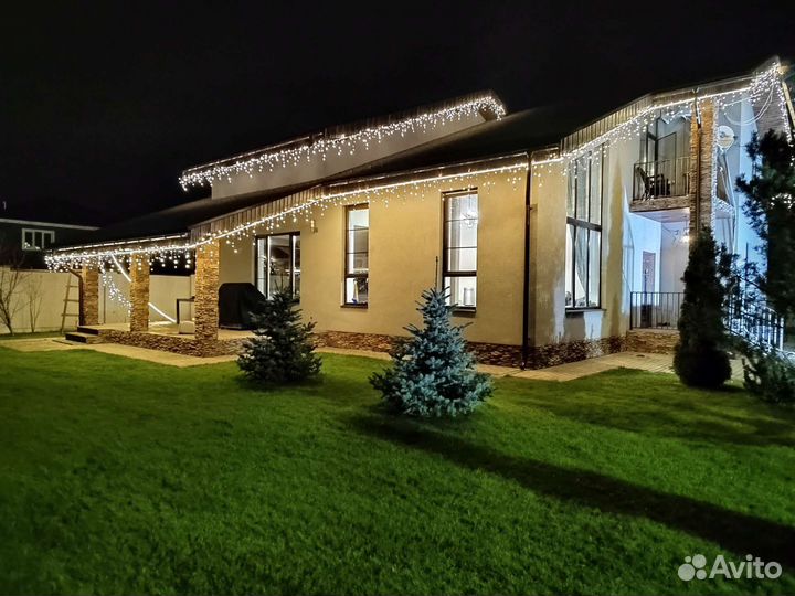 Демонтаж, монтаж, гирлянд, гибкий неон