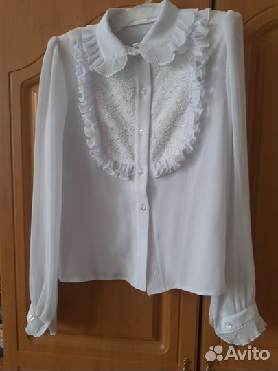 Блузка белая 9-11 лет