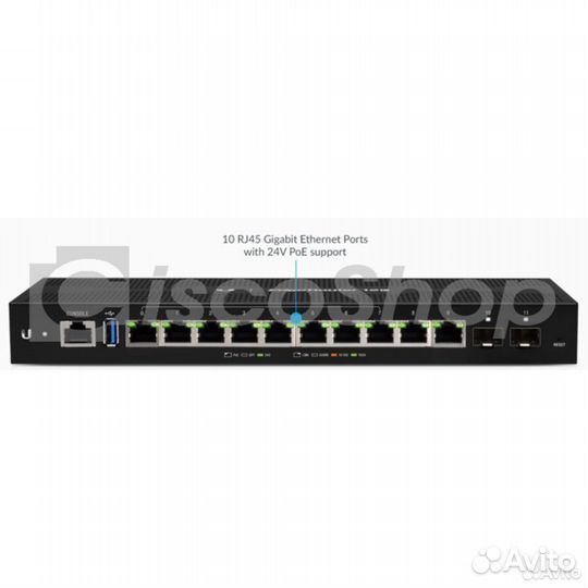 Маршрутизатор Ubiquiti 12-Port PoE EdgeRouter