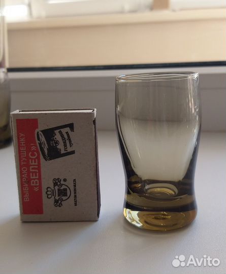 Рюмка (стопка) цветное стекло 6 шт СССР