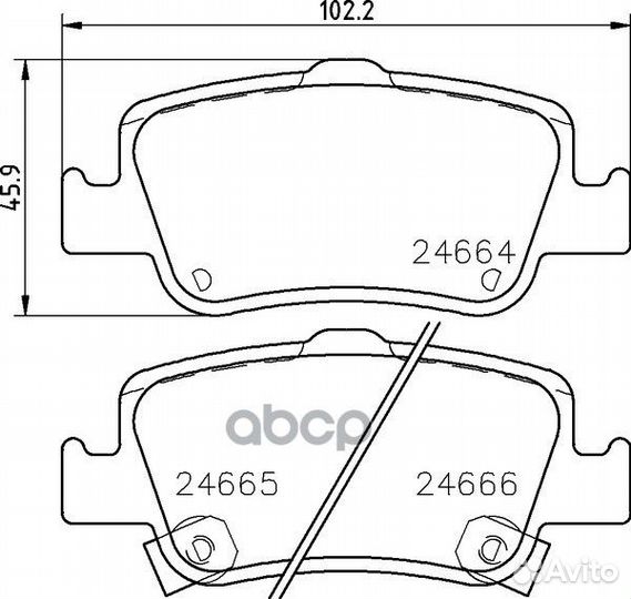 Колодки тормозные задние toyota auris 06-18/TOY