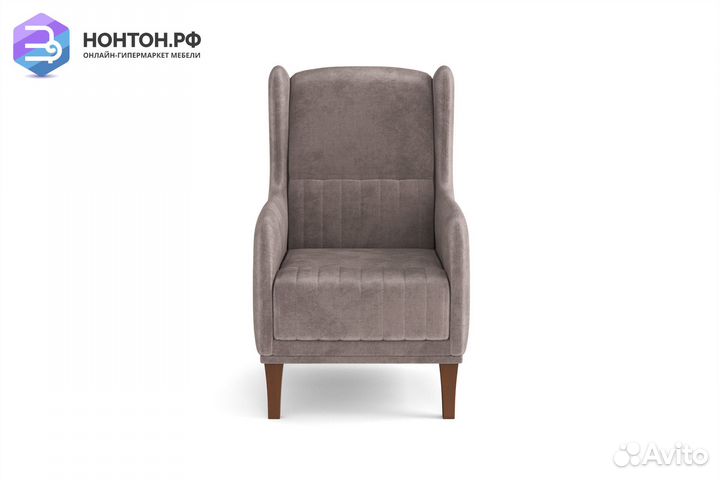 Кресло евромагнат серо-коричневое