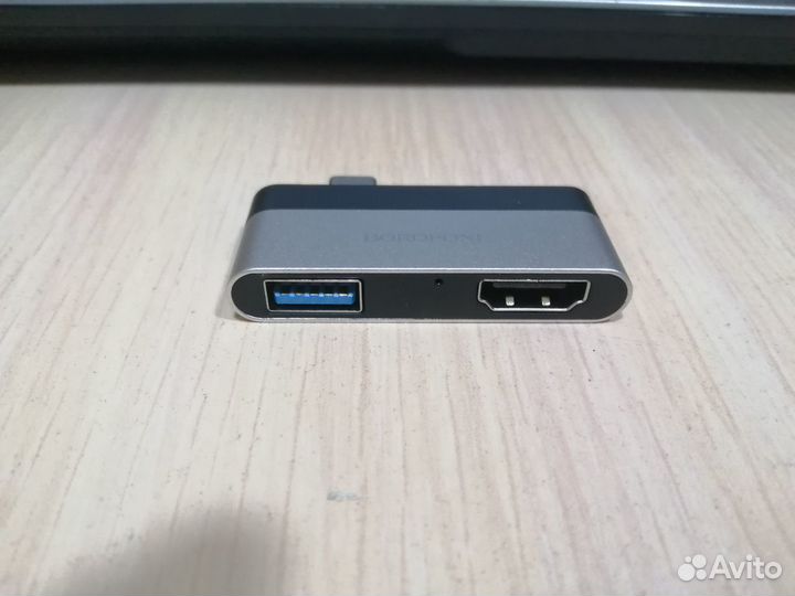 Адаптер OTG borofone DH2 Type-C to hdmi + USB 3.0