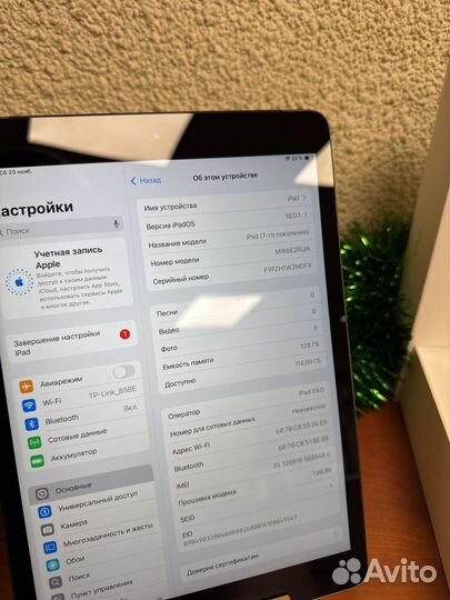 iPad 7 128gb с Сим-картой #511