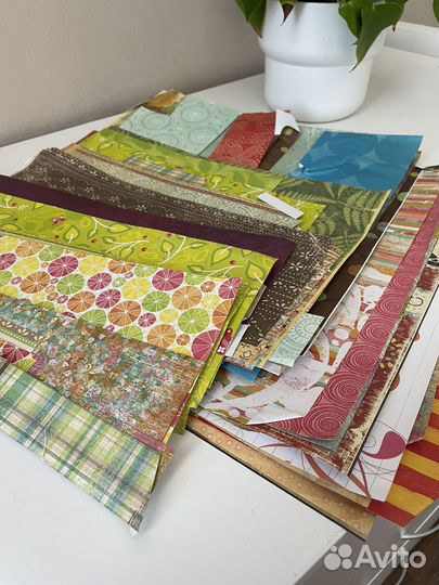 Бумага для скрапбукинга, обрезки