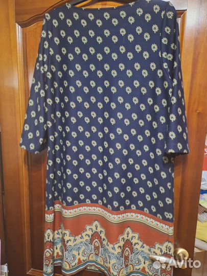 Платье трикотажное с поясом кушак р. 48-52