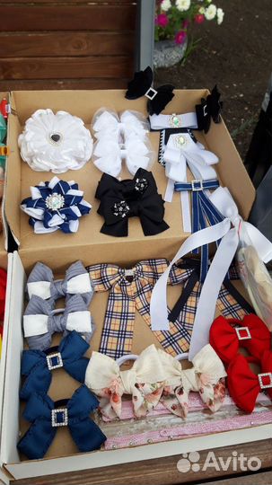 Бантики, резиночки, заколки ручной работы